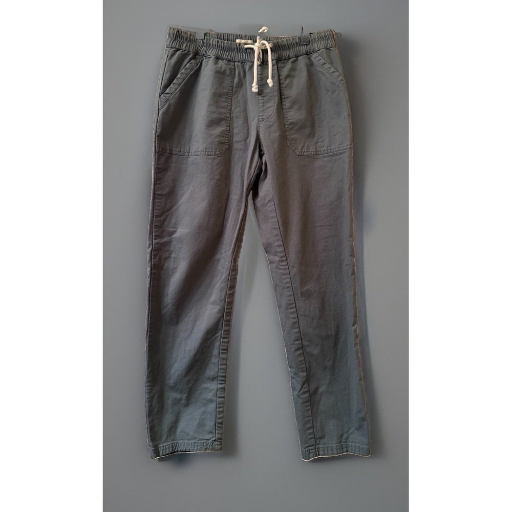 Pact Organic Cotton Daily Twill Drawstring Pant Castor Green Womens Medium M